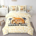 thumbnail image 1 of YST Happy Summer Travel Bedding Sets Yellow Leopard Print Comforter Set, 7-Piece Bed In A Bag, Twin Size, Polyester, 1 of 5