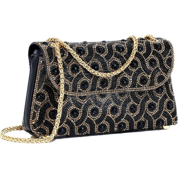 Women Evening Bag Rhinestone Shoulder Bags Beaded Clutch Purse Women Handbag for Cocktail Prom Party Wedding