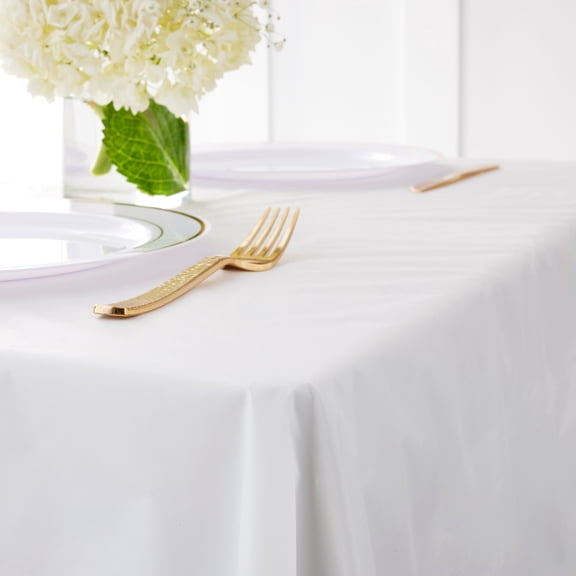 12 Pack: 100ft. White Plastic Table Cover Roll by Celebrate It™