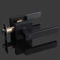 thumbnail image 4 of 10 Pack Heavy Duty Square Keyless Door Locks Door Handles Matte Black Finish, Privacy Function-Locked Inside with Turn-Thumb for Security, Used for Bedroom Bathroom Commercial or Residential, 4 of 4