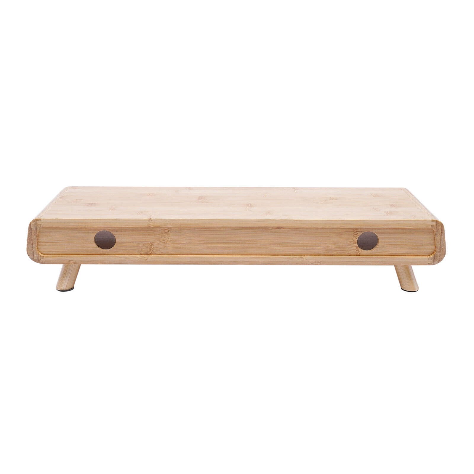 24in Bamboo Computer Laptop Monitor Stand Office Desktop Riser Organizer Rack
