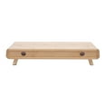 thumbnail image 5 of Monitor Stand Riser Farmhouse Style Bamboo Laptop Stand Riser Holder with Storage Drawer Modern Computer Stand for PC Monitor Laptop Office Desk Organization (Wood Color), 5 of 7