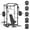 220LBS Black Home gym Package, variant on ALLVIATE Power Cage, 2000LBS Space Saving All-in-One Design, Cable Crossover and Dual Independent Pulley System, Heavy Duty Full Body Workout Cage with Complete Training Attachments for Home Gym