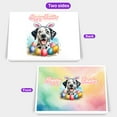 thumbnail image 2 of Happy Easter Dalmatian with Bunny Ear Headband and Flowers 7x5in Folded Greeting Card Dog Lover Single Note Card with Envelope - 13001, 2 of 5