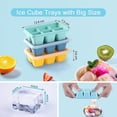 thumbnail image 2 of 3 paquetes de mini bandejas para cubitos de hielo con tapas (3 colores), bandeja de cubitos de hielo de silicona con 18 compartimentos para whisky, cócteles, bebidas, sin BPA, 2 of 5