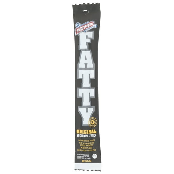 Sweetwood Cattle Co. Fatty Meat Stick, Original, Gluten Free, 2 Oz, Pack Of 20