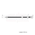 thumbnail image 2 of Cable Chicote Velocimetro Compatible Con Volkswagen Tractor 24 220 6.5L 1995 1996 1997 1998 1999 2000 CAHSA Cable Chicote Acelerador, 2 of 6