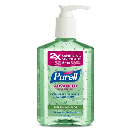 Refreshing Hand Wash - (4 pack) Purell Advanced Refreshing and Moisturizing Aloe Hand Sanitizer Pump, 12 fl oz