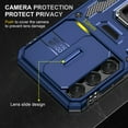 thumbnail image 6 of ELEHOLD Heavy Duty Rugged Case for Samsung Galaxy S24 Protection with Sliding Camera Lens Cover Magnetic Metal Ring Holder Kickstand Anti-Scratch Shockproof Case for Samsung S24, Navyblue, 6 of 7
