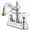 Chrome, variant on Kingston Brass KB1600PX Heritage 4 in. Centerset Bathroom Faucet, Matte Black