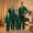 Green, variant on Family Matching Christmas Pajamas Set Long Sleeve Lapel Shirt Pants Plaid Sleepwear