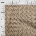 thumbnail image 2 of oneOone Georgette Viscose Orange Fabric Floral Dress Material Fabric Print Fabric By The Yard 42 Inch Wide, 2 of 5
