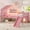 Pink + Full, variant on Twin Size House Loft Playhouse Bed with Slide, Star Moon-shaped Designs, LED Lights & Window, No Box Spring Required,Pink