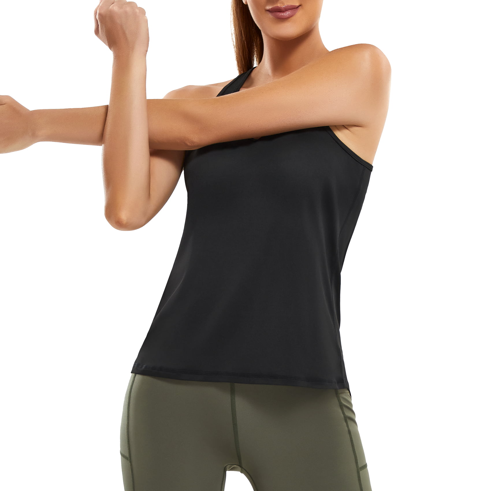 detektor bekæmpe Lege med CtriLady Workout Tank Tops Sports Vest for Women Open Back Yoga Tops Loose  fit Sleeveless Muscle Tank Gym Running Sport Clothes(Black X-Large) -  Walmart.com