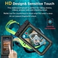 thumbnail image 2 of 2-Pack Universal Floating Waterproof Phone Pouches – IPX8 Certified, Touchscreen Friendly, Lanyard Included – Fits Most Smartphones (Black), 2 of 8