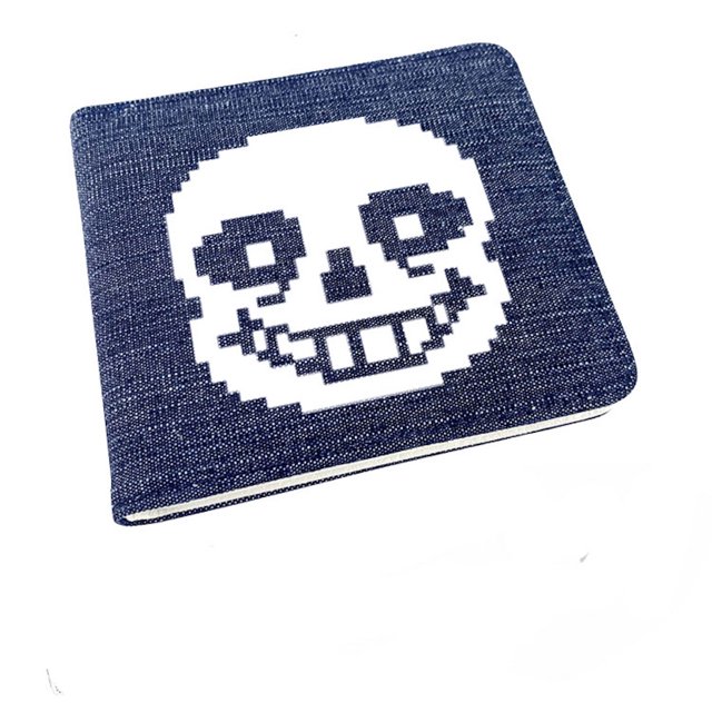 Monedero de piel plegable sin Undertale Anime