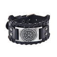 thumbnail image 2 of para Hombre de Cuerda Cuero Brazalete - De cuero Pta Cuero Sunnimix Pulseras anchas de puño, 2 of 8