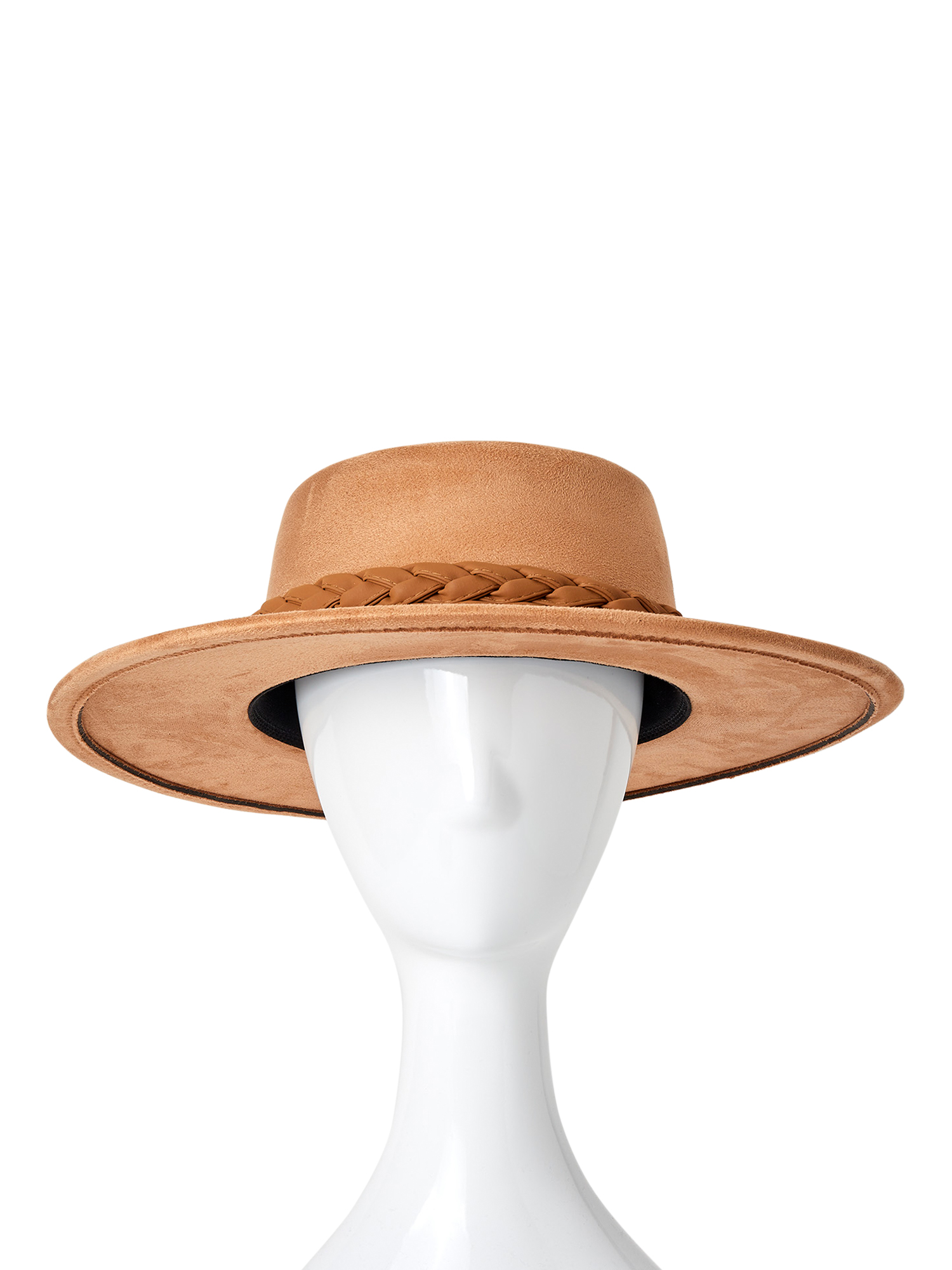 Time and Tru Adult Women's Boater Hat with Braided Trim - image 3 of 3