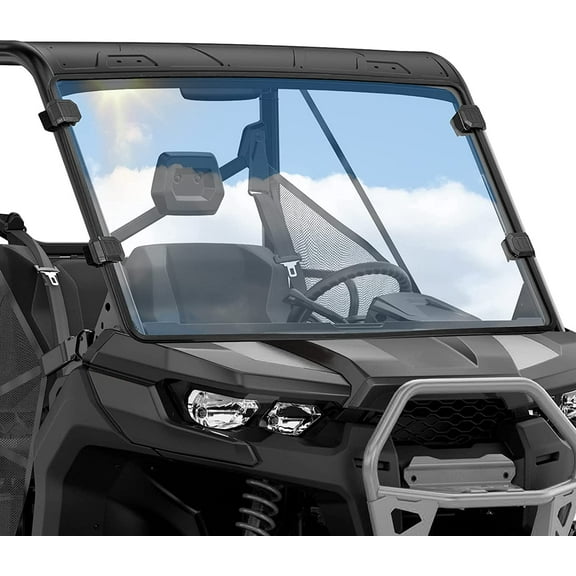 Kemimoto Windshield Scratch Resistant Full Front Windshield for Can Am Defender HD 5/ 8/ 10/ MAX 2016-2022