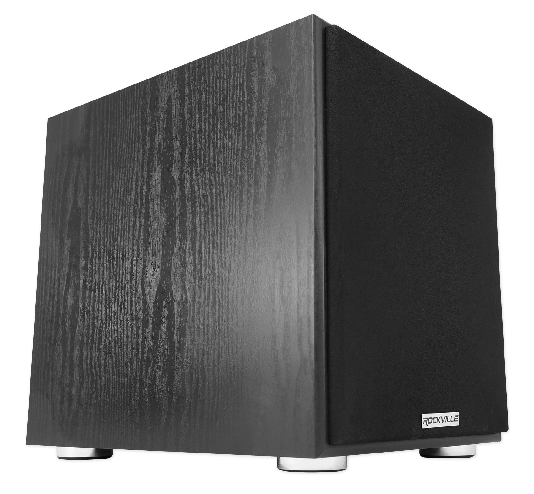 Rockville Bluetooth Home Receiver+(4) 6.5" Bookshelf Speakers+8" Subwoofer Sub + Rockville R14GSBR100 Red/Blk 14 Gauge 100' Ft. Mini Spool Car Audio Speaker Wire