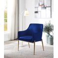 thumbnail image 1 of Topline Home Furnishings Navy Blue Velvet Accent Chair, 1 of 1