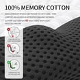 thumbnail image 2 of Lumbar Support Pillow Ergonomic Memory Foam Lumbar Pillow, Relieve Back Pain, Breathable & Detachable & Washable, Neo Cushion Lower Back Pillow for Office Chairs, Car Seats (Black), 2 of 6