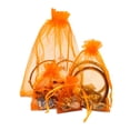 thumbnail image 3 of Bolsas de regalo TheDisplayGuys de organza transparente naranja, 6 x 8 unidades, paquete de 100, 3 of 5