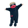 thumbnail image 3 of Cozy Fuzzy Big Mouth Monster Onesie, Warm Long Sleeve Pajamas with Shoe, Loose Fit, Home Casual Wear, Suitable for Sleep and Relaxing(Gray-with Shoe,100cm), 3 of 6