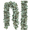 Green, variant on Scidweet 2Pcs Greenery Eucalyptus Garland, 13 ft Silver Dollar Leaves Boxwood with White Buds Artificial Faux Greenery Vines for Baby Shower Wedding Party Table Runner Room Home Mantle Decor