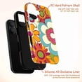 thumbnail image 4 of Retro Flower Power Phone Case, Colorful 70s Hippie Floral Design Protective Cover for iPhone 16 15 14 13 12 11 Plus Pro Max Mini, Vintage Groovy Aesthetic, 4 of 6