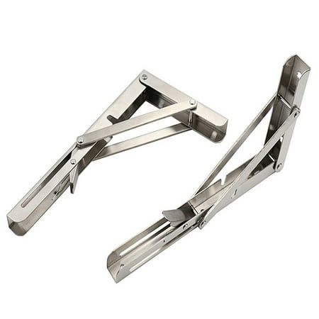 

2pcs Stainless Steel Triangle Folding Angle Bracket Wall Mounted Shelf Bracket