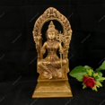 thumbnail image 1 of Pure Brass Raj Rajeshwari Devi Idol, Sculpture Religieuse Décoration Maison, Or, Style Moderne, Fait Main, Option Cadeau Parfait Festival, Occasions Idol - Lot de 1, 1 of 5