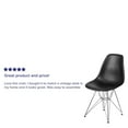 thumbnail image 2 of 2 Pk. Elon Series Black Plastic Chair with Chrome Base, 2 of 9