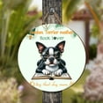 thumbnail image 4 of Boston Terrier Mother Book Lover Living That Dog Mom Life Happy Mother's Day Round Wood Sign Gentleman Dog Lover Gifts Hanging Wall Home Decor - 03004, 4 of 5