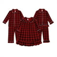 thumbnail image 4 of YTDSCS Infant Kids Plaid Christmas Pajamas Nightgowns Set for Boys Girls Cotton Sleepwear Baby Button down Pjs Jammies Outfit Toddler Spring Autumn Loungewear 3M-13T, 4 of 9