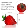 thumbnail image 4 of Figura de cristal de fresa roja, coleccionables de frutas de cristal, decoración de frutas de cristal para el hogar, oficina, decoración de cocina de fresa para mujeres, 4 of 5