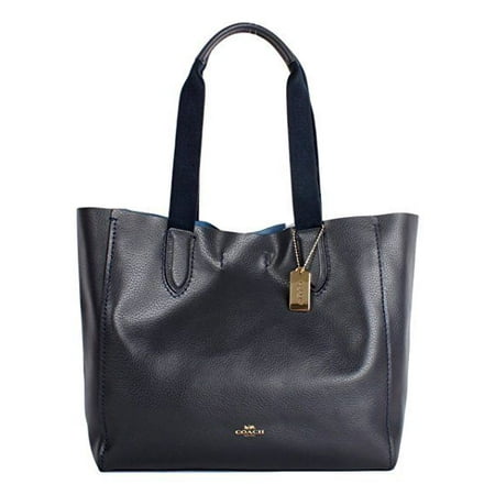 Coach New F58660 Midnight Lapis Blue Pebble Leather Derby New Coach F58660 Midnight Lapis Blue Pebble Leather Derby Tote Handbag Bag