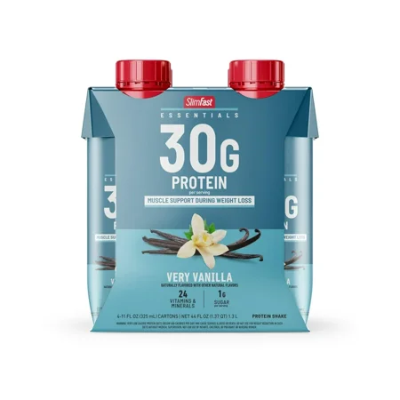 SlimFast Essentials High Protein Ready To Drink Vanilla 11oz, 4ct