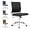 Black, variant on Okeysen Armless Office Desk Chair, Mid Back Ergonomic Swivel Conference Room Chair, Adjustable Height PU Leather Home Desk Chair, Modern Small Rolling Computer Task Chair, Black