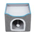 thumbnail image 3 of Foldable Double Layer Cat House Multifunctional Bed Soft And Comfortable Safe And Reliable Easy To Clean Large Cat Cave For Indoor Cats, With Scratch Pad, 3 of 8