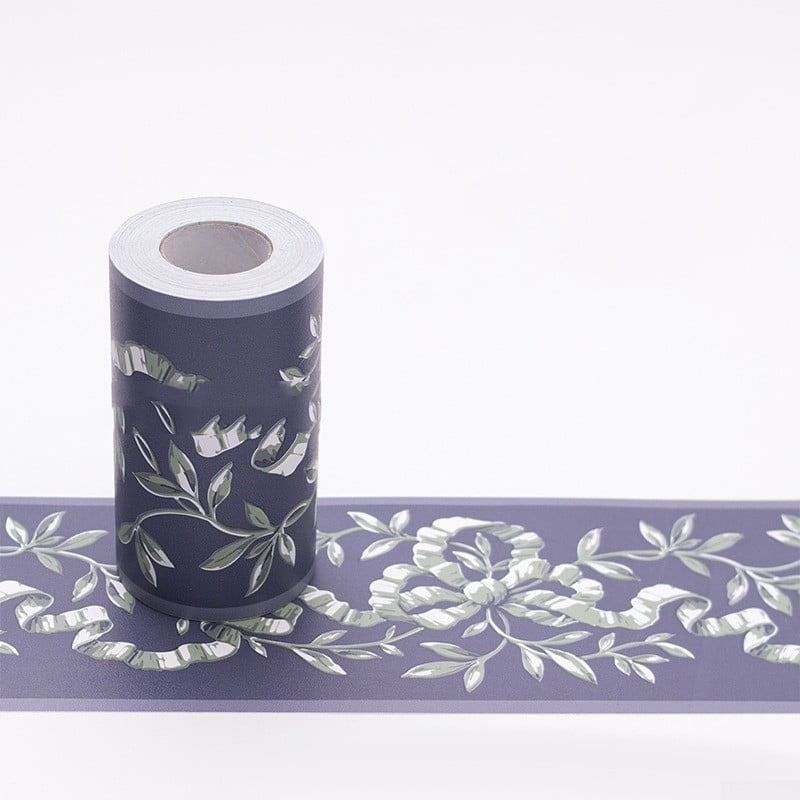 10M Self Adhesive PVC Wallpaper Wall Stickers Skirting Border Floral Printed