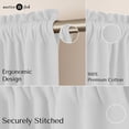 thumbnail image 4 of Native Fab Set of 2 Valance Curtains for Windows 54"x18" for Living Room Bedroom Kitchen Windows Bathroom, Farmhouse Vintage Curtain Valances Rod Pocket - White, 4 of 7