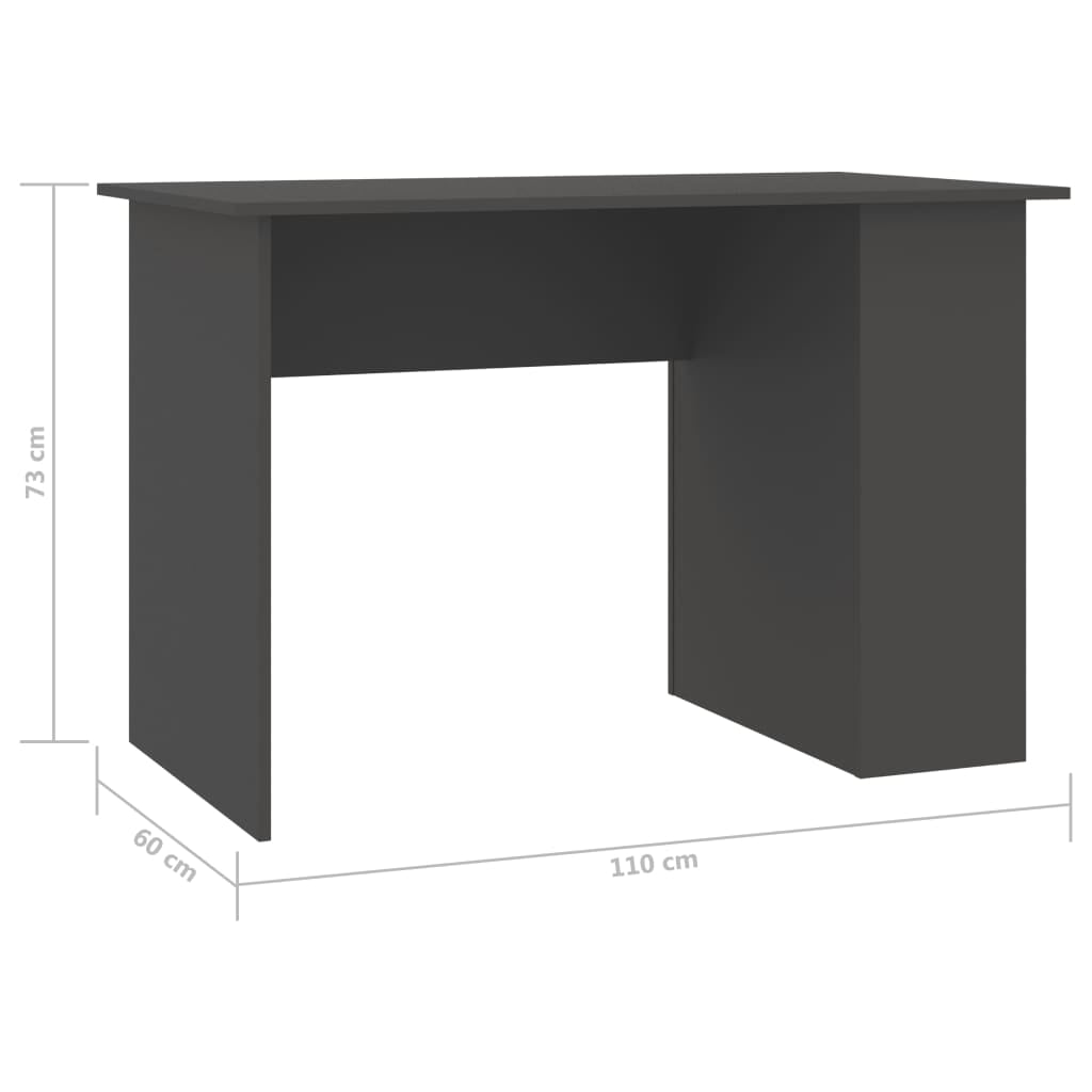 Kepooman Modern Computer Desk, Small Writing Desk with Two Storage Shelves for Bedroom, Dark Gray Kepooman Modern Computer Desk, Small Writing Desk with Two Storage Shelves for Bedroom, Dark Gray