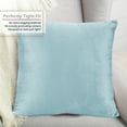 thumbnail image 2 of Nestl Velvet Throw Pillow Covers Solid Square Soft Decorative Pillow Cover for Sofa, 18" x 18", Aqua, Pack of 2, 2 of 8