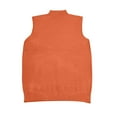 thumbnail image 6 of Summer Workout Dressy Casual Tank Tops for Women, 2024 Women Sleeveless Mock Neck Tops for Women, Sweater Knit Turtleneck Soft Basic Vest Tank Lightweight Orange, 6 of 8