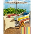 thumbnail image 4 of Outdoor Tablecloth Colorful Stripes Rectangle Patio Tablecloths 60x84, Waterproof Outside Table Cloths with Umbrella Hole and Zipper, Boho Style Summer Table Cover for Outdoor Tables Garden, 4 of 5