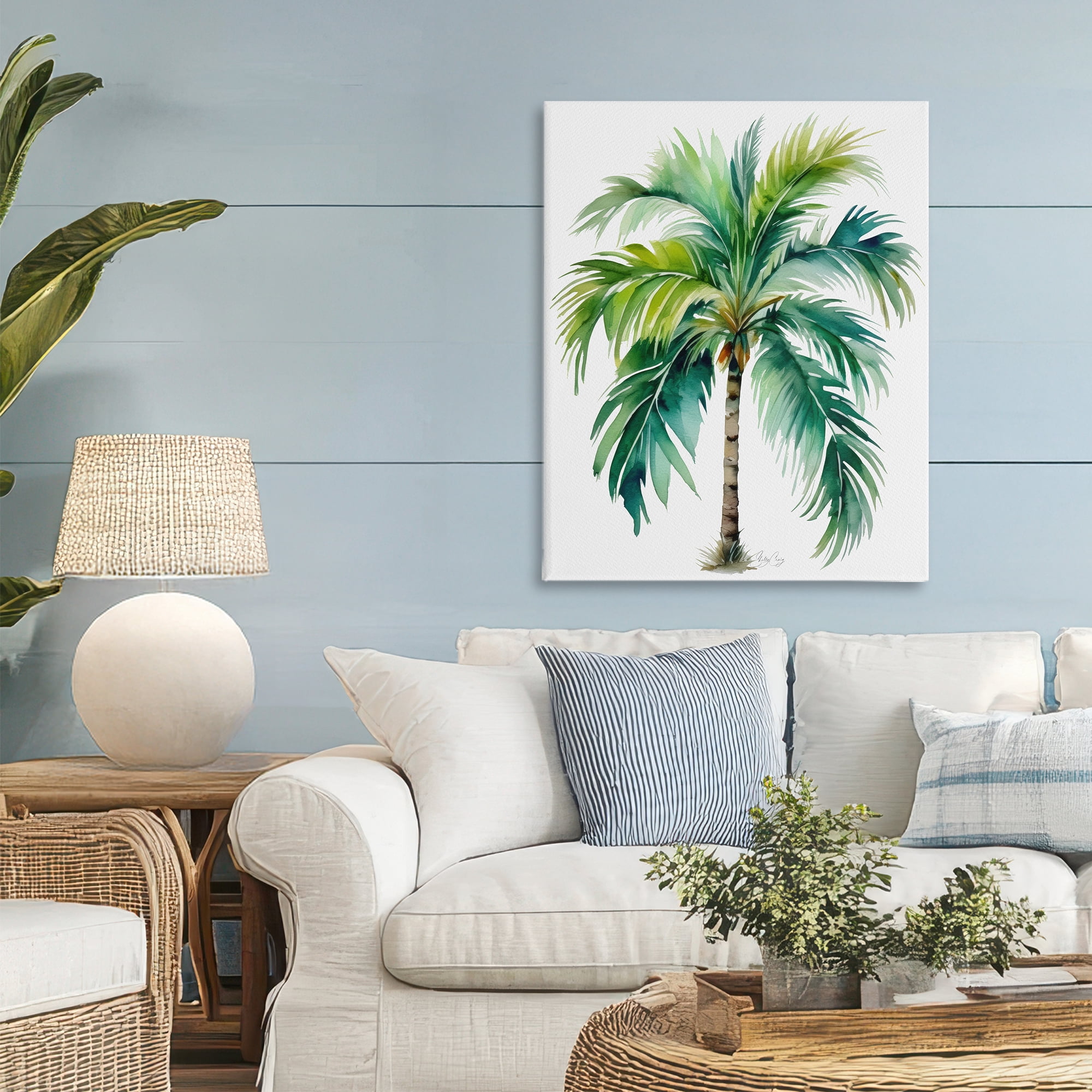 Stupell Industries Lagoon Majesty Palm Canvas Wall Art, design by Shelly Craig