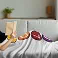 thumbnail image 3 of YOLO Soft Flannel Fleece Throw Blanket, Acronym Design with Colorful Circles You Only Live Once Lettering Geometric Pattern, Cozy Plush for Indoor and Outdoor Use, 60" x 80", Multicolor, by Ambesonne, 3 of 5
