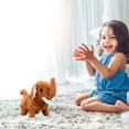 thumbnail image 5 of Xecvkr Battery Operated Walking Plush Toy Realistic Small Animal with Walking Motion Sound Soft Cuddly Toddler Companion 18.5x15.5x8cm Battery Powered 1 Piece, 5 of 6