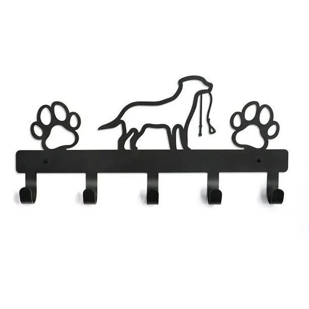 Perchero para Perros Perchero con Estante Perchero para Perros Guardarropa Soporte para collares montado en la pared con 5 ganchos para el área de entrada